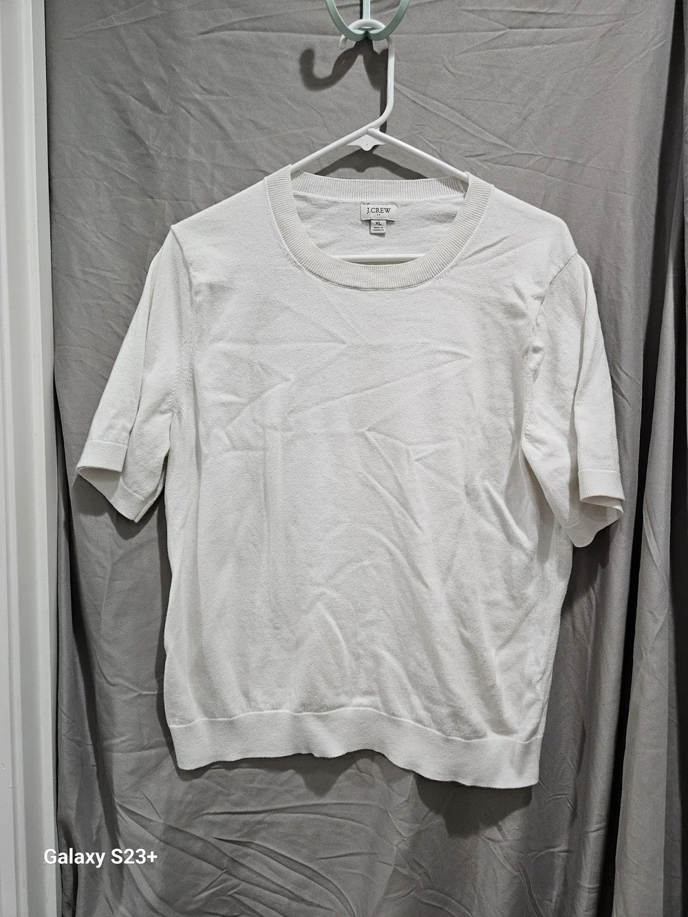 J. Crew Women's Short-Sleeve Crewneck Sweater - White